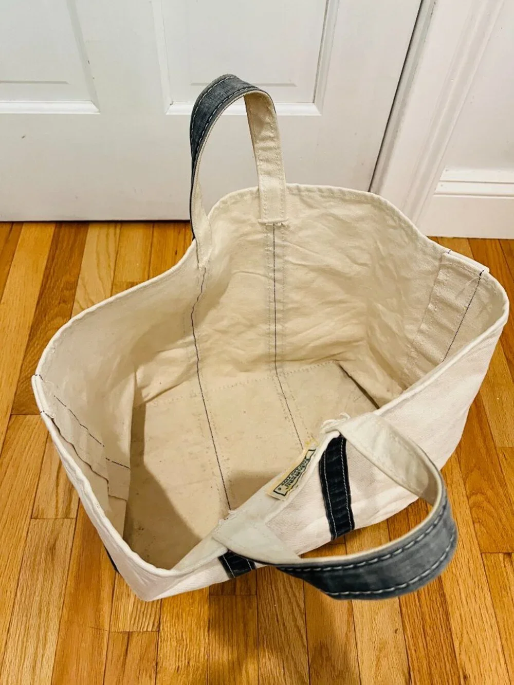 Vintage L.L Bean Boat And Tote Large Heavy Canvas Bag USA Giza Tag